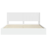 Bed Frame with Storage and Headboard White 180 x 200 cm 3414001