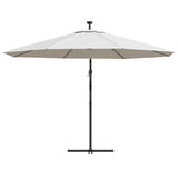 Cantilever Garden Parasol Sand Polyester fabric Large Tiltable 44523