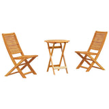 Folding Bistro Set Folding 3 pcs Brown Solid Acacia Wood 3375692
