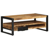 ZNTS Coffee Table 90x50x36 cm Solid Rough Wood Mango 4013557