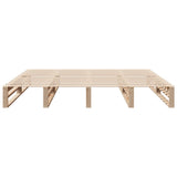 Bed Frame without Mattress 200x200 cm Solid Wood Pine 3302321