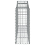 Arched Gabion Baskets 3 pcs 300x50x120/140 cm Galvanised Iron 3146720