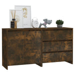 2 Piece Sideboard Smoked Oak Engineered Wood 3098062