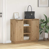 LED Sideboard Artisan Oak 90 x 32 x 75 cm Engineered Wood 869689