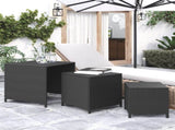 Nesting Tables 3 pcs Black Poly Rattan 319412