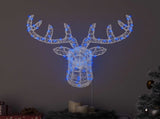 Reindeer Head with 140 LEDs Blue 68 x 36.5 x 62.5 cm Acrylic 42019063