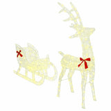 Reindeer Pull Sleigh Warm white 70 x 26 x 130 cm Acrylic 42019075