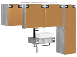 Bathroom Furniture Set 5 pcs Grey Sonoma 3407268