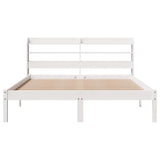 Bed Frame without Mattress White 120x190 cm Small Double Solid Wood Pine 3306530