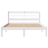 Bed Frame without Mattress White 160x200 cm Solid Wood Pine 3306546