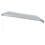 Manual Retractable Awning with LED Anthracite&White 500x350 cm 3215801