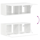 TV Cabinet Set 6 pcs High Gloss White Engineered Wood 3409064