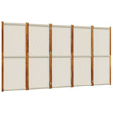 5-Panel Room Divider Light Grey 350x180 cm 4003357