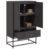 Highboard Black 68x39x111.5 cm Steel 846608