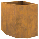 Corner Planter Rusty 45 x 45 x 50 cm Weathering steel 883674