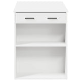 ZNTS Desk with Drawer and Shelf White 102x62x77.5 cm Engineered Wood 858686