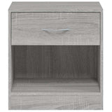 Bedside Cabinets 2 pcs with Drawer Grey Sonoma 342587
