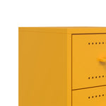 ZNTS Bedside Cabinets 2 pcs Mustard Yellow 36x39x43.5 cm Steel 846633