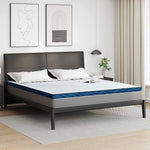 Mattress Pads White and blue 180 x 200 cm Gel Memory Foam 4106273