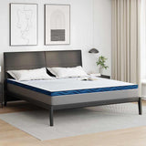 Mattress Pads White and blue 200 x 200 cm Gel Memory Foam 4106274