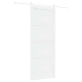 Sliding Door White 93 x 232 cm Solid Pine Wood 3333267