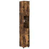 Bathroom Cabinet Smoked Oak 30 x 35 x 192 cm 883339