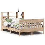 ZNTS Bed Frame without Mattress 120x200 cm Solid Wood Pine 3323224