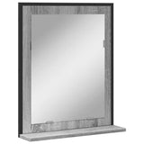 Bathroom Mirror with Shelf Grey Sonoma 50x12x60 cm Engineered Wood 842419