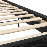 Bed Frame with Headboard Black Oak 80 x 200 cm Engineered Wood 8009111
