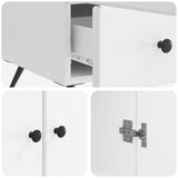 Sideboard with Drawer White 66 x 34.5 x 95 cm Engineered Wood 895585