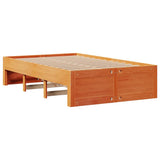 Bed Frame without Mattress with Drawers Wax Brown 120x190 cm Small Double Solid Wood Pine 3308824