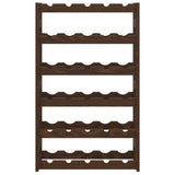 Wine Rack for 30 Bottles Brown Solid Wood Pine 373391