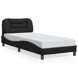 Bed Frame with LED without Mattress "Hvar" Black 80x200 cm 3213892