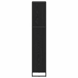 Book Cabinet Black Oak 40 x 30 x 155 cm Engineered Wood 886372