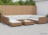 9 pcs Rattan Lounge Set with Cushions GENDT Natural Rattan 3429864