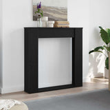 Fireplace Surround Black Oak 100x20x100 cm Engineered Wood 865982