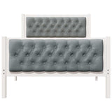 Bed Frame Light Grey 100 x 200 cm Solid Pine Wood 878423