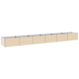 Raised Garden Bed Ivory 600 x 80 x 55 cm cold-rolled steel 8006458