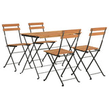 Folding Bistro Set Natural wood Solid acacia wood Standard 3152098