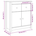 Sideboard 70x35x80 cm Solid Wood Pine 813749