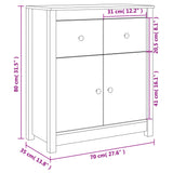 Sideboard 70x35x80 cm Solid Wood Pine 813749