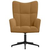 Relaxing Chair Brown Velvet 328103