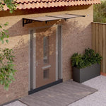 ZNTS Door Canopy Black 199x90 cm Polycarbonate 153699
