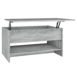 ZNTS Coffee Table Grey Sonoma 80x50x40 cm Engineered Wood 819297