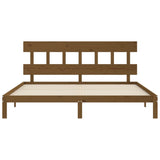 Bed Frame without Mattress Honey Brown 200x200 cm Solid Wood Pine 3193619