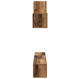 TV Cabinet Set with Drawer 7 pcs Old Wood Engineered Wood 3393486