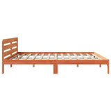 Bed Frame without Mattress Wax Brown 200x200 cm Solid Wood Pine 855563