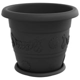 Plant Pots 24 pcs Black 34 x 28 cm Plastic 3403288