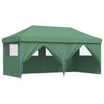 Foldable Party Tent Pop-Up with 4 Sidewalls Green 4004952