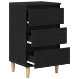Bedside Cabinet Black Oak 40 x 35 x 70 cm Engineered Wood 863429
